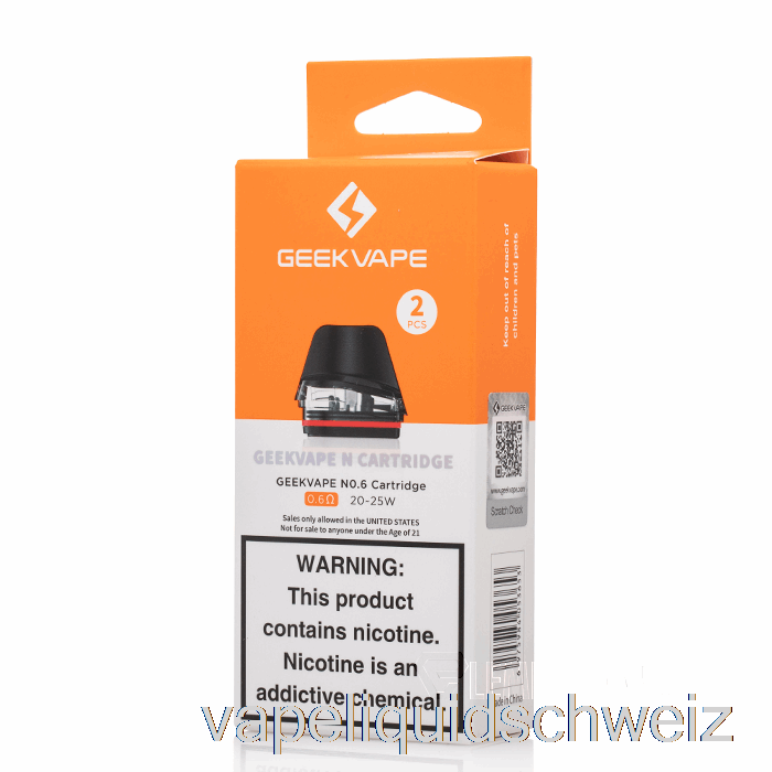 Geek Vape N Ersatzpods 0,6 Ohm Pods Vape Ohne Nikotin